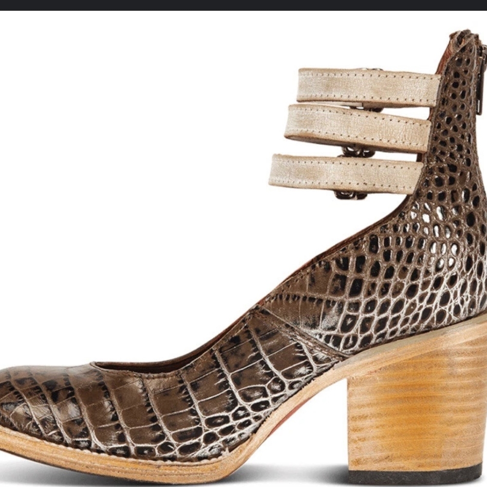 Freebird by Steven Brown Crocodile Ankle Booties